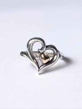 James Avery Joy Of My Heart Ring Sterling Silver 14k Gold 585 925 Size 8
